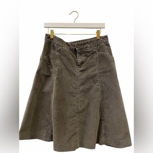 GAP Vintage Corduroy Charcoal A-Line Skirt